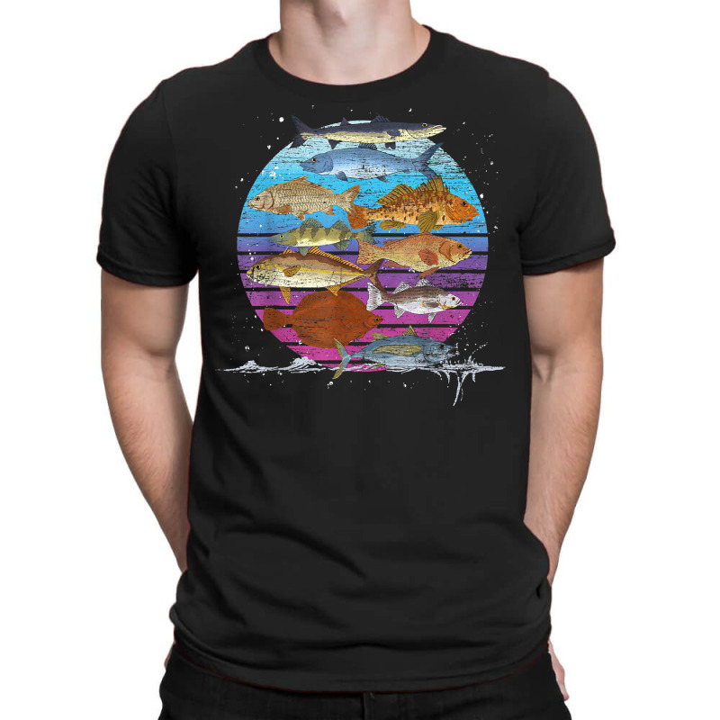 Retro Fishkeeping Underwater Fish Species Sea Animal Fish T Shirt T-shirt | Artistshot