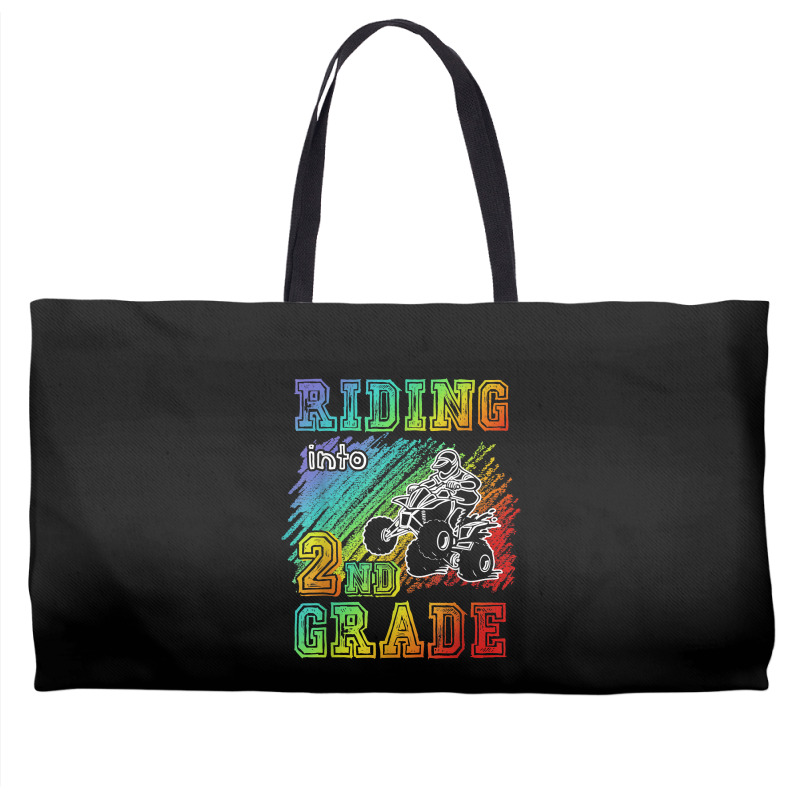 Riding Into 2nd Grade Atv Quad Rider Boy Funny T Shirt Weekender Totes | Artistshot