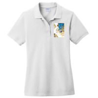 Abstract Watercolor Gold Textured Ladies Polo Shirt | Artistshot