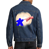 Worker Fresco Blue Boardgamer Board Games Board Game T Shirt Men Denim Jacket | Artistshot