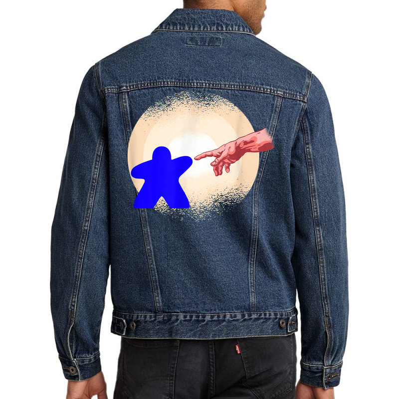 Worker Fresco Blue Boardgamer Board Games Board Game T Shirt Men Denim Jacket | Artistshot