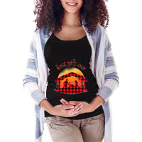 Jesus Christ Christian Buffalo Plaid True Story Of Jesus Birth Nativit Maternity Scoop Neck T-shirt | Artistshot