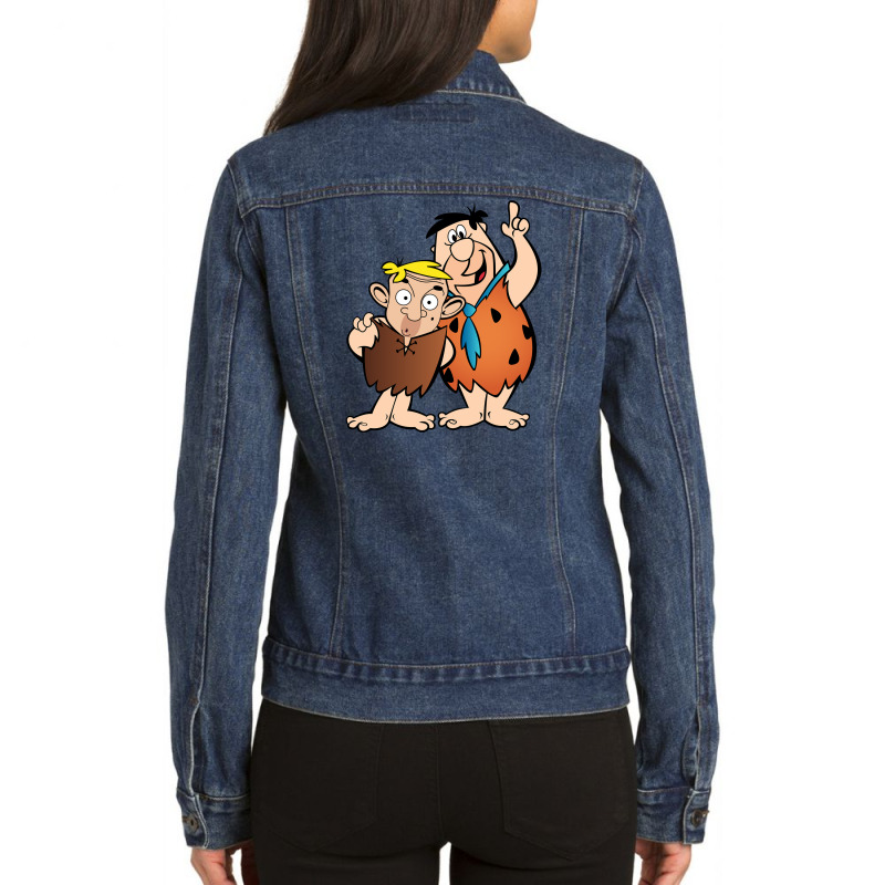 Barney Rubble Ladies Denim Jacket by caknuris | Artistshot