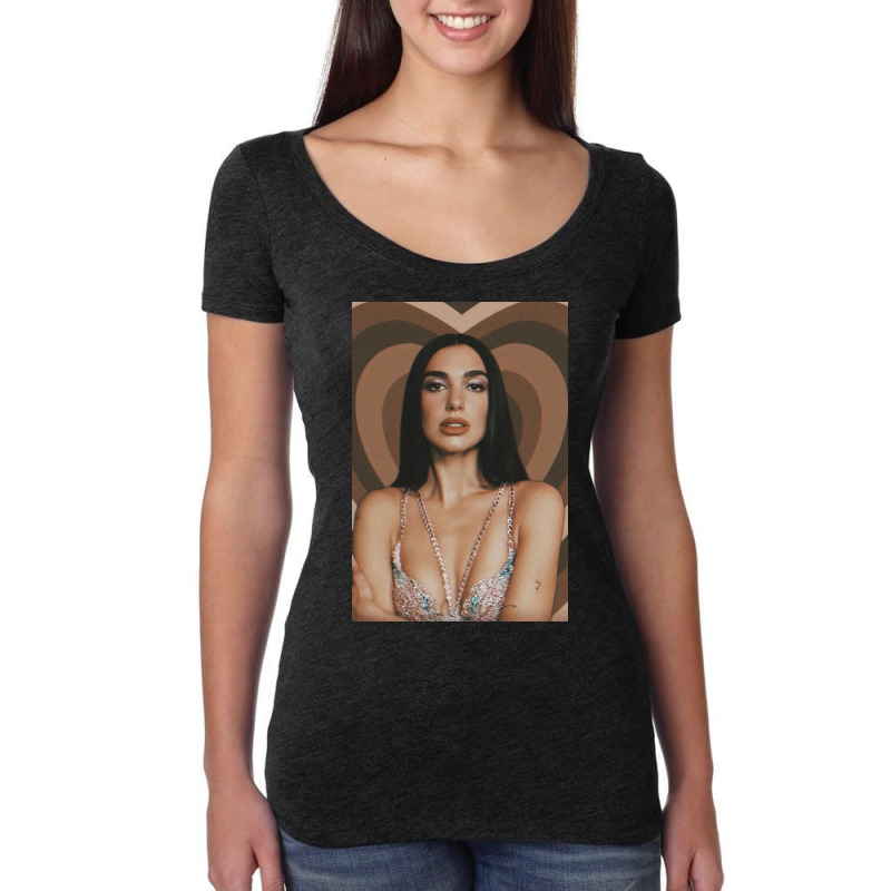 Dua Take A Photo With A Brown Background Love Women's Triblend Scoop T-shirt by annaponder | Artistshot