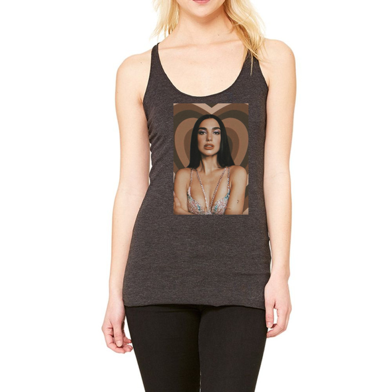 Dua Take A Photo With A Brown Background Love Racerback Tank by annaponder | Artistshot