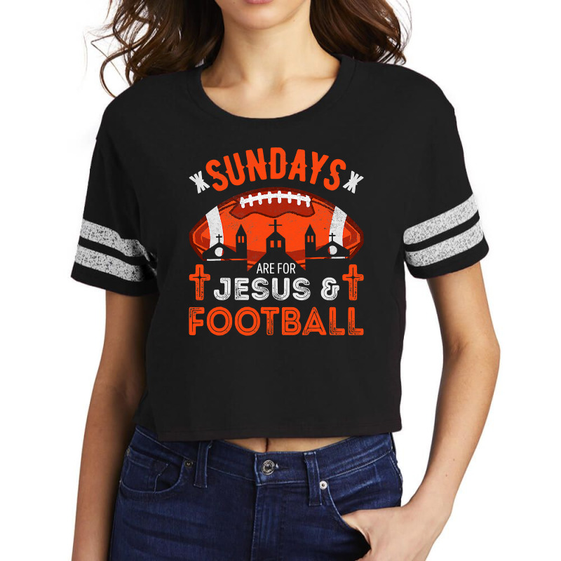 Football Sundays Are For Jesus And Cleveland Christian Scorecard Crop Tee by circularflap | Artistshot