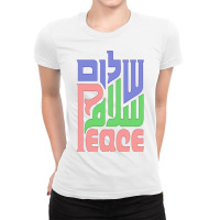 Trilingual Peace Ladies Fitted T-shirt | Artistshot