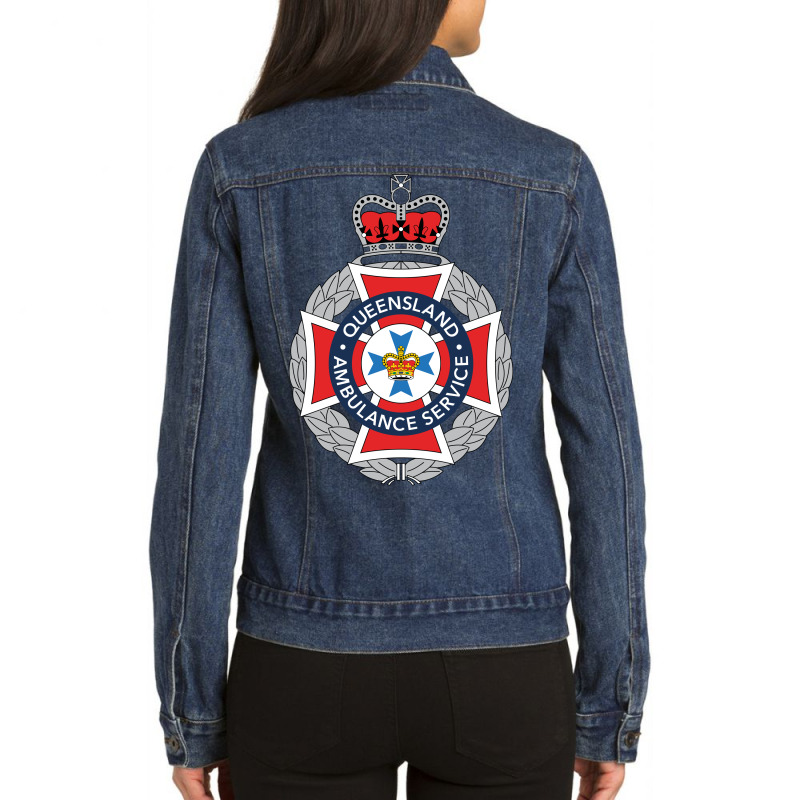 Fire And Rescue Ladies Denim Jacket by munawir | Artistshot