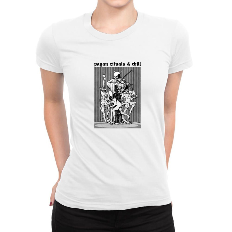 Pagan Rituals & Chill †††† Ladies Fitted T-Shirt by qulonuhun | Artistshot