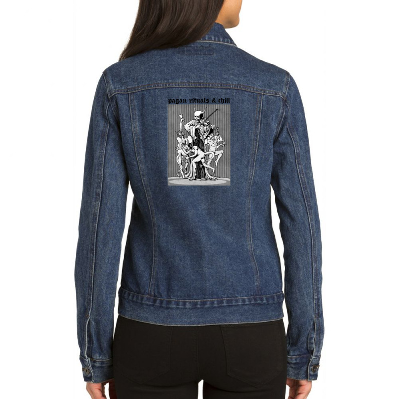 Pagan Rituals & Chill †††† Ladies Denim Jacket by qulonuhun | Artistshot