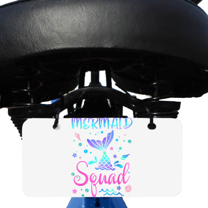 Mermaid Squad Of The Birthday Mermaid Tail Family Matching T Shirt Bicycle License Plate | Artistshot