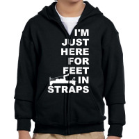 I'm Just Here For Feet In Straps Pilates Lover Pilates Tank Top Youth Zipper Hoodie | Artistshot