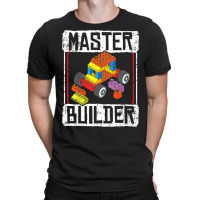 Kids Master Builder For A Builder Block Building Blocks Bricks T Shirt T-shirt | Artistshot