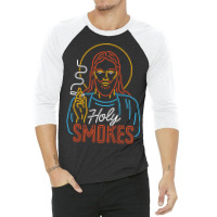 Holy Smokes Funny Jesus 3/4 Sleeve Shirt | Artistshot