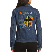 I Only Can Imagine Faith Christian Faith Jesus God On Back Ladies Denim Jacket | Artistshot