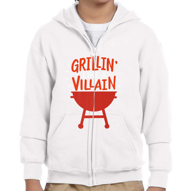 Grillin Like A Villain Funny Gift For Cookout And Bbq Premium T Shirt Youth Zipper Hoodie by dequariusgoblirsch | Artistshot