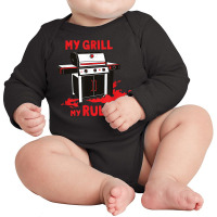 Cookout Rules Bbq Lover Graphic Novelty Grilling Tee T Shirt Long Sleeve Baby Bodysuit | Artistshot