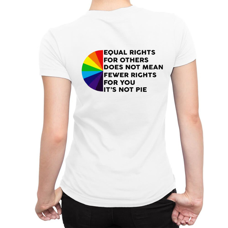 Rainbow Equal Rights For Others Black Ladies Fitted T-Shirt by dioginger79 | Artistshot