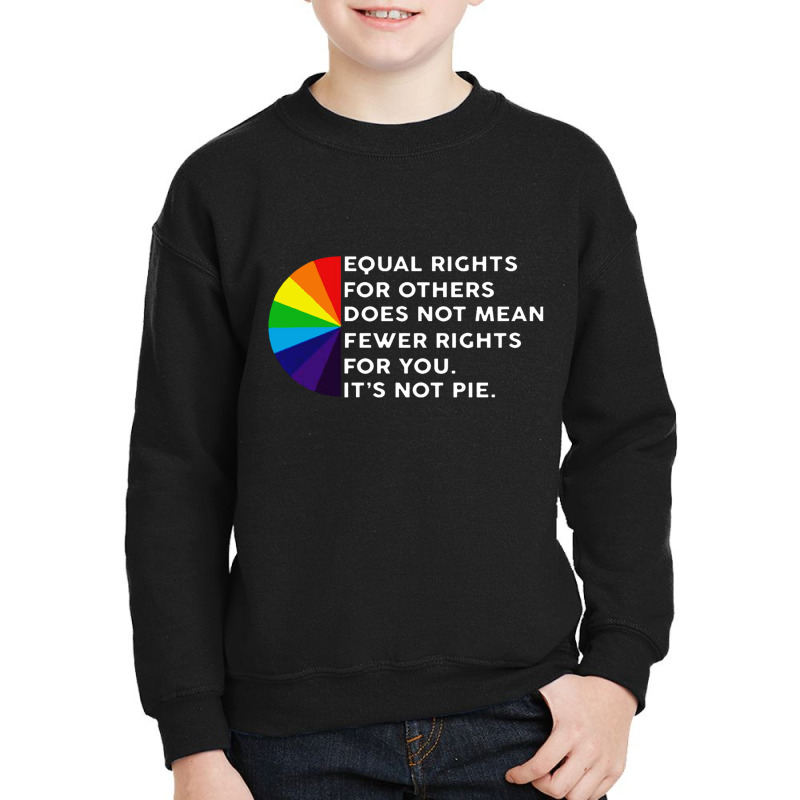 Rainbow Equal Rights For Others White Youth Sweatshirt by dioginger79 | Artistshot