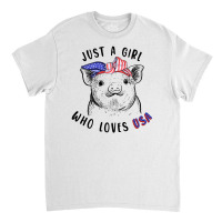 Just A Girl Who Loves Usa Classic T-shirt | Artistshot