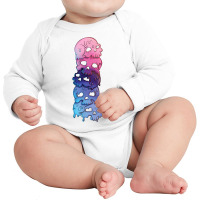 Omnisexual Pride Flag Goth Skulls T Shirt Long Sleeve Baby Bodysuit | Artistshot