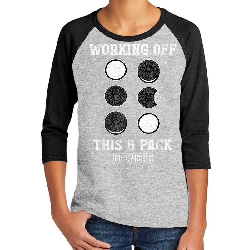 Mens Working Off This 6 Pack Fitness Cookies T Shirt Youth 3/4 Sleeve by carlianagorley | Artistshot