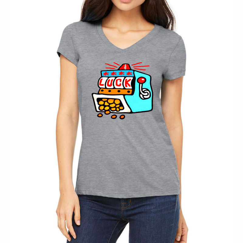 Luck Fruit Machine Women's V-Neck T-Shirt by RandLRos | Artistshot