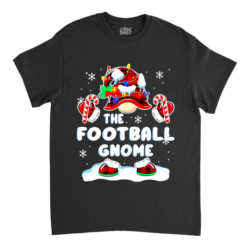 Football Football Gnome Red Plaid Gnomies Matching Family Christmas 97 Classic T-shirt by circularflap | Artistshot