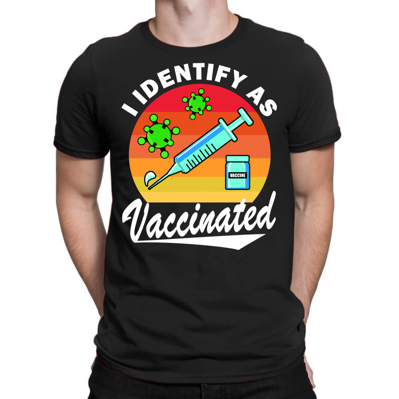 I Identify As Vaccinated Nurse Retro Vintage T-shirt | Artistshot