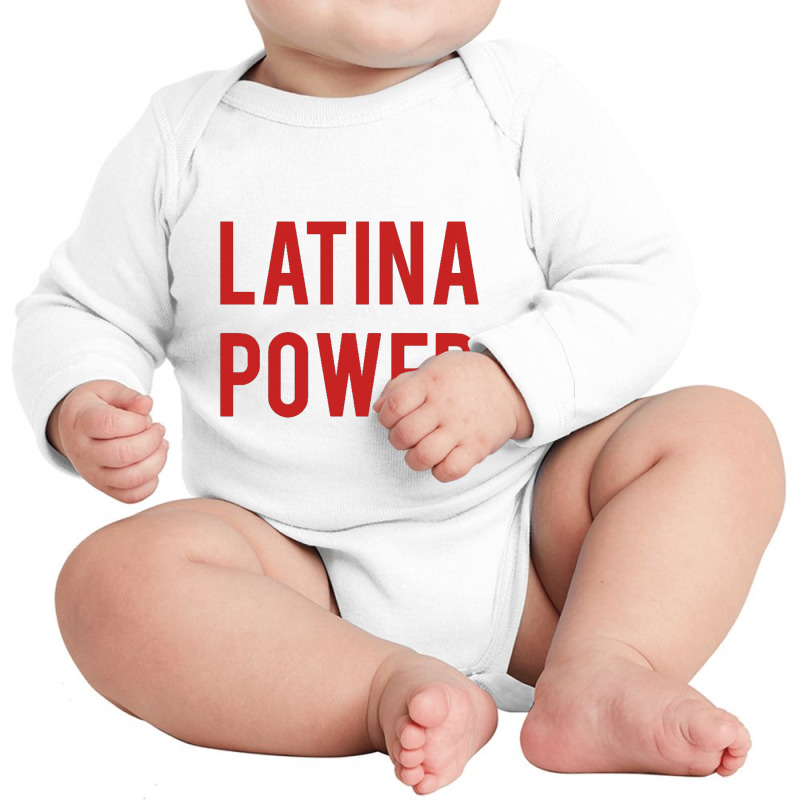 Latina Power Long Sleeve Baby Bodysuit by saterseim | Artistshot