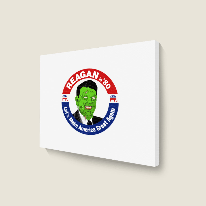 Ronald Reagan Zombie, Let's Make America Great Again Landscape Canvas ...