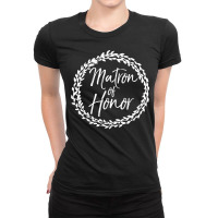 Matron Of Honor Shirt Cute Bridal Party Gift Shirt For Women Ladies Fitted T-shirt | Artistshot