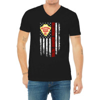 Oklahoma Highway Patrol American Flag V-neck Tee | Artistshot