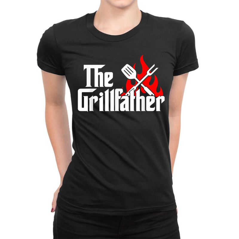 Mens Funny The Grillfather Cookout And Mobster Movie Parody Combo T Sh Ladies Fitted T-Shirt by dequariusgoblirsch | Artistshot