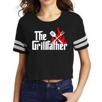 Mens Funny The Grillfather Cookout And Mobster Movie Parody Combo T Sh Scorecard Crop Tee | Artistshot