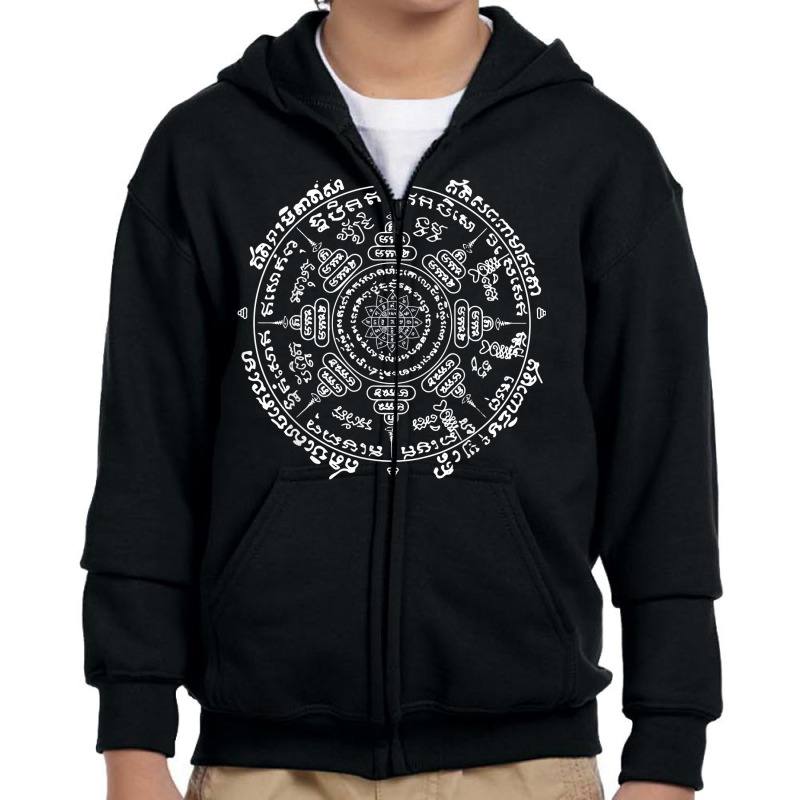 Sak Yant Thai Paed Tidt Tattoo Eight Direction Thailand T Shirt Youth Zipper Hoodie | Artistshot