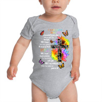 Sunflower Jesus Cross Butterfly I Can Imagine Christian Gift Baby Bodysuit | Artistshot