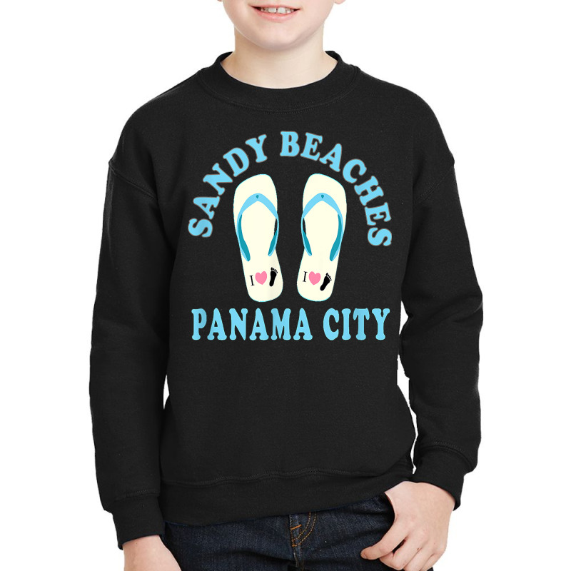 Panama City Vacation Sandy Beaches I Heart Flip Flops T Shirt Youth Sweatshirt by dequariusgoblirsch | Artistshot