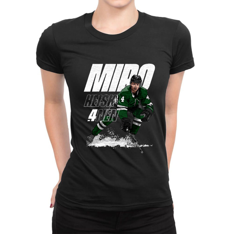 Miro Heiskanen Outline Ladies Fitted T-Shirt by kr205 | Artistshot