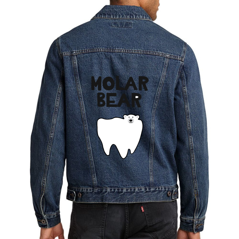 Molar Bear   Funny Polar Bear Men Denim Jacket by mampubae | Artistshot