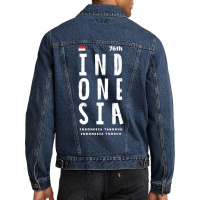 76th Indonesia Independence Day 17th Of August 2021 Premium T Shirt Men Denim Jacket | Artistshot