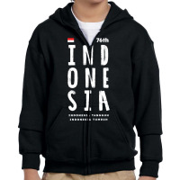 76th Indonesia Independence Day 17th Of August 2021 Premium T Shirt Youth Zipper Hoodie | Artistshot