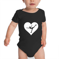 Heart Ice Skating Baby Bodysuit | Artistshot