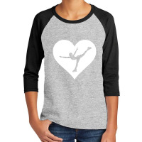 Heart Ice Skating Youth 3/4 Sleeve | Artistshot