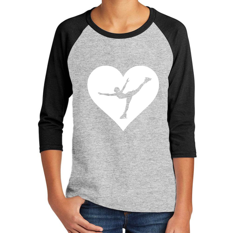 Heart Ice Skating Youth 3/4 Sleeve by netintern | Artistshot