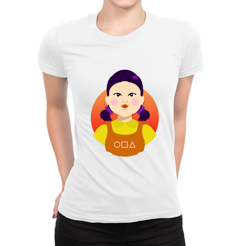 Red Light Green Light   Game Doll Ladies Fitted T-Shirt by mampubae | Artistshot