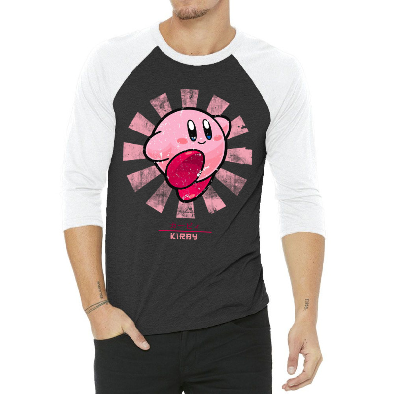 Retro Kirby Plush 3/4 Sleeve Shirt | Artistshot