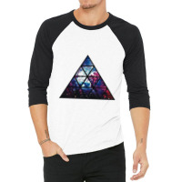 Galaxy Triangle Funny Banter Illuminati Stars Planets Bold Eye 3/4 Sleeve Shirt | Artistshot