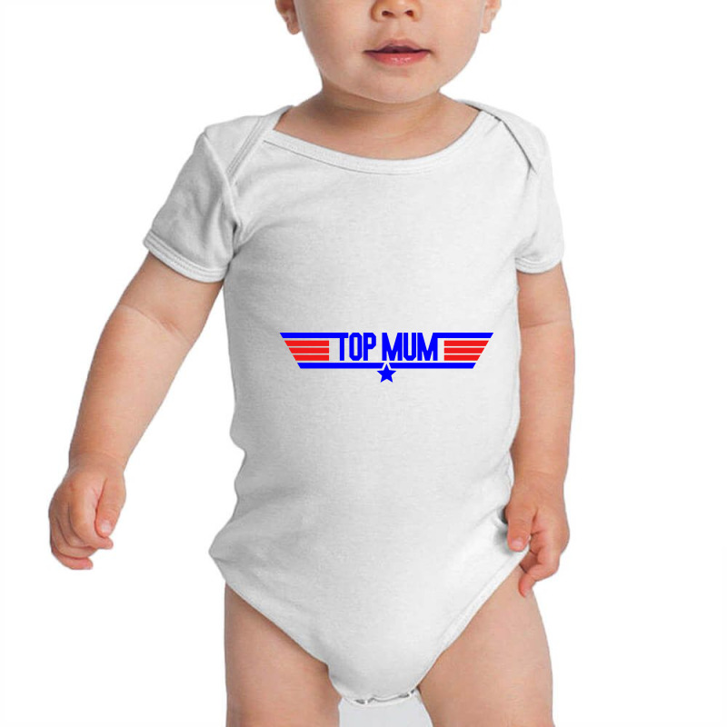 Top Mum   Top Gun Parody Baby Bodysuit | Artistshot