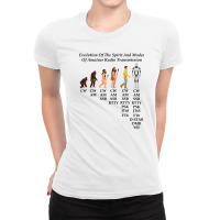 Evolution Of The Spirit And Modes Of Amateur Radio Transmission Ladies Fitted T-shirt | Artistshot